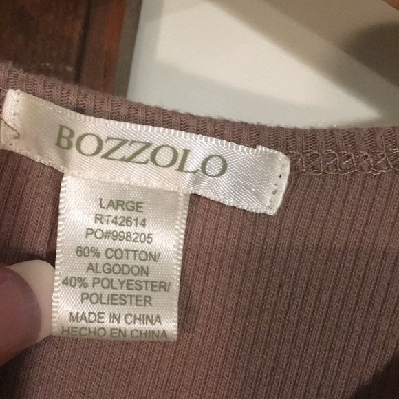 Ribbed Cotton Tan Racerback Bodysuit - Picture 3 of 5